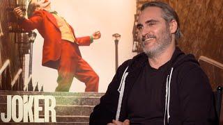 JOKER Joaquin Phoenix Interview: Meeting Batman, Going To A Dark Place, Sequel, The Joker Laugh