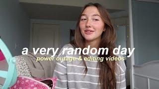 a random day - power outage & editing videos | vlogmas day 9