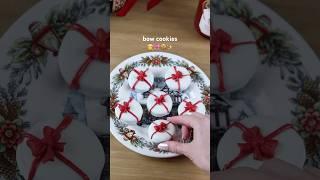 Christmas Bow Cookies  #christmas #baking