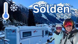 DEEP FREEZE in our MOTORHOME - Skiing SOLDEN 