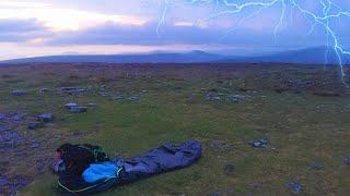 Lightning! Roughing it on a Mountain - Solo Bivvy Wild Camp @2,372 ft - Ingleborough, Yorkshire