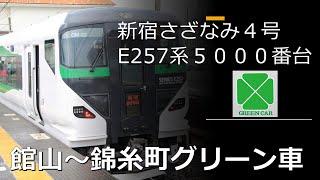 E257系5000番台波動用を使用した特急新宿さざなみ４号グリーン車に乗車