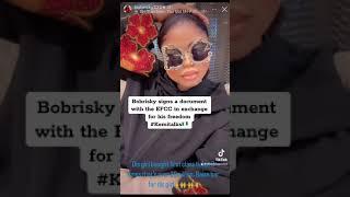 Bobrisky signs a document with the EFCC in exchange for his freedom