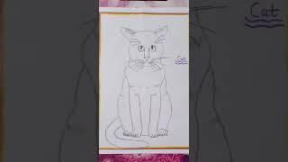 Cat Drawing #kitten #cute #cat #funny #pets #catshorts #catvideos #cats #catlover