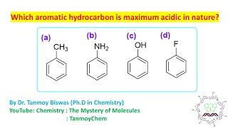 MCQ on Acidity comparison of aromatic Molecule by Dr. Tanmoy Biswas for IIT-JEE, NEET and BSMS