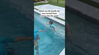 My toddler learns to swim!! Amazing self rescue skills!