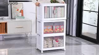 Joybos® Stackable Storage Bins with Lids and Doors