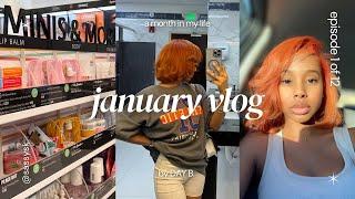 JANUARY MONTHLY VLOG: SELF-CARE, GINGER HAIR, DRIVING CHAOS, HOW TO ELEVATE IN 2024 + GRWM FOR WORK!