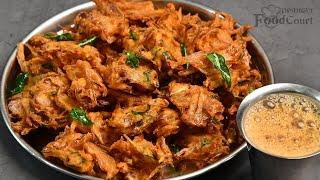 Onion Pakoda With Wheat Flour/ Easy Evening Snacks/ Onion Pakoda