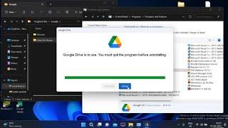 How to Uninstall Google Drive  in Windows 11 2022