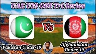 Afghanistan Under-19s vs Pakistan Under-19s || Match 2 || UAE U19 OD Tri Series