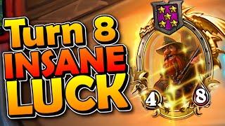 Insanely Lucky Turn 8 Wins the Game! | Hearthstone Battlegrounds