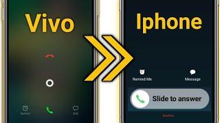 how to set up iphone incoming call screen in vivo phone || Vivo call screen change