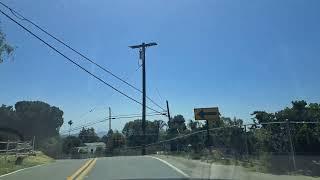 Driving through Beautiful Victoria Road in Alpine, California.