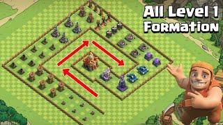 Level 1 Formation vs All Level 1 Troops | Clash of Clans