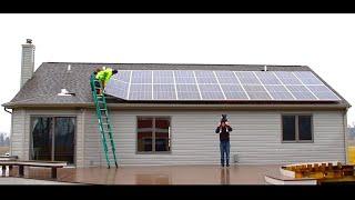 Solar Photovoltaic Panel System Installation / Time Lapse