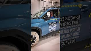 2025 Subaru Forester in the IIHS crash hall