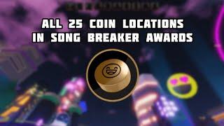 ALL 25 COIN LOCATIONS IN ROBLOX LOGITECH SONG BREAKER AWARDS