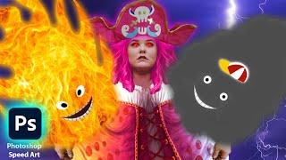 BIG MOM CHARLOTTE LINLIN | Photoshop  Speed Art | MenchDrey