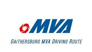 Maryland MVA Driving Test Route (Gaithersburg, Md)