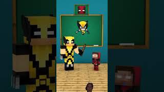 When Wolverine teaches baby Deadpool! #minecraft #animation #memes