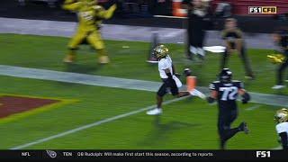 UCF DB drops the ball early on pick six return vs Iowa State...