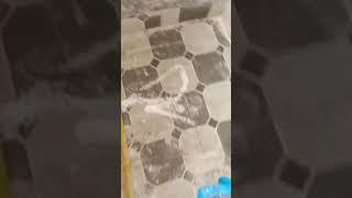 flooring tiles cleaning with MYK Laticrete(CLENZA TC Advanced tile cleaner) easily remove duster