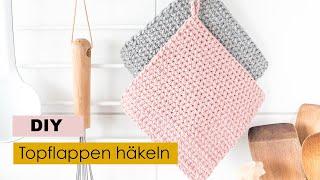 Topflappen häkeln für Anfänger | DIY Geschenk 