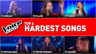 The Hardest Songs to sing at Blind Auditions in The Voice Kids! | TOP 6