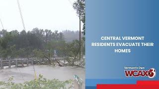Central Vermont residents evacuate their homes
