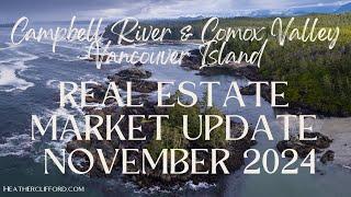 Vancouver Island NOVEMBER 2024 REAL ESTATE MARKET UPDATE COMOX VALLEY & CAMPBELL RIVER.