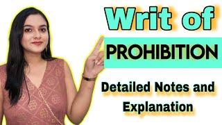 Writ of Prohibition detailed explanation notes Constitution Law Lawvita