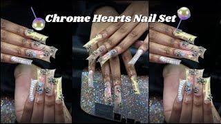 CHROME HEARTS NAILSSSS!!!! | Beginner Friendly | Watch Me Work