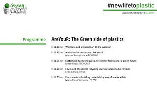 Webinar #3: AreYouR: The Green side of plastics
