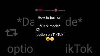 Dark mode on tiktok | Full steps to turn on TikTok dark mode  | Videos Reposted #darkmode #shorts