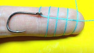 A tricky fishing knot that many do not know about. How to attach a hook to a fishing line