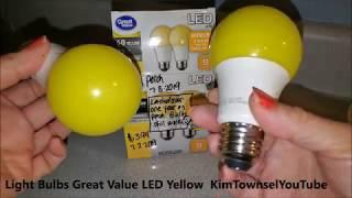 Light Bulbs Great Value LED Yellow | One-Year Test | KimTownselYouTube