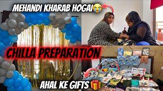 Chilla ￼preparation || ahal ka gifts 🫣|| Haifa & Qashif vlog