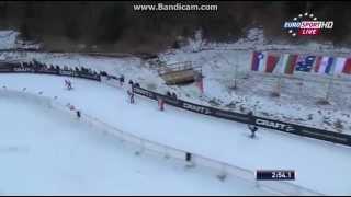 Federico Pellegrino wins the Tour De Ski Free style sprint in Val Müstair 2015