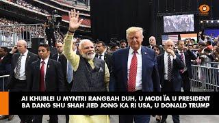 AI KHUBLEI U MYNTRI RANGBAH DUH, U NARENDRA MODI ÏA U PRESIDENT BA DANG SHU SHAH JIED JONG KA RI USA