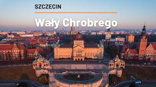 Wały Chrobrego w Szczecinie o poranku [DJI Air 2S / 4K VIDEO]