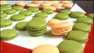 No drying! One egg Macaroons!|| One egg matcha macaroons|| One egg no need to dry Macaroons