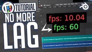 Blender 2.8 Tutorial - How to Get Rid of Lag in the Video Sequence Editor (VSE) - How to BOOST FPS