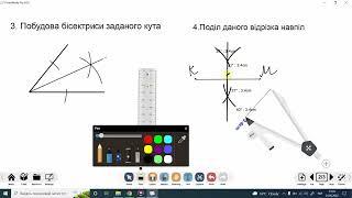 Основні геометричні побудови за допомогою циркуля та лінійки для 7х класів