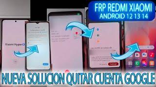 FRP REDMI XIAOMI SIN PC HYPER OS QUITAR CUENT GOOGLE METODO ACTUALIZADO NOTE 11 FUNCIONAL PARA OTROS