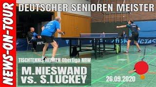 Deutscher Meister Senioren MANFRED NIESWAND (2.075 TTR) vs SEBASTIAN LUCKEY (1.959 TTR) Oberliga NRW