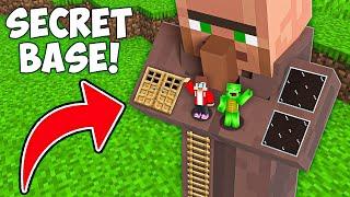 How Mikey and JJ BUILD A SECRET BASE HOUSE Inside VILLAGER's in Minecraft Challenge Maizen JJ Mikey