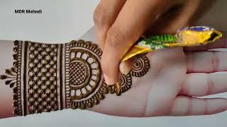 Beginners Simple Arabic Mehndi Design | mehandi simple design | henna designs | front hand mehndi