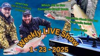 LIVE Show Topics,  Jared Cady, Selecting Jigs for Steelhead, "Bait Lab" & Glow-Tube Season 7 Show #3