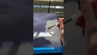 Amazing  Dark Sky Oil Painting  |  Acrylic Painting #Shorts  #OilPainting #Modern_Art